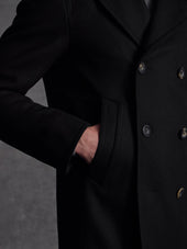 The Manchester Peacoat - Black (Heroes)