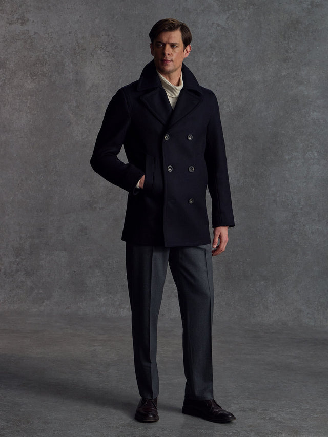 The Manchester Peacoat - Navy