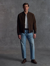 The Moleskin Bomber - Brown