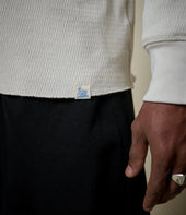 Diamond-Patterned Cotton Thermal Longsleeve