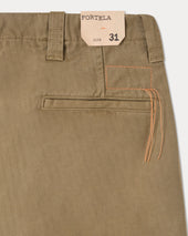 Thomas Pantaloni Chino In Herringbone
