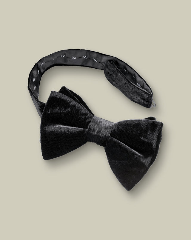 Velvet Bow Tie - Black