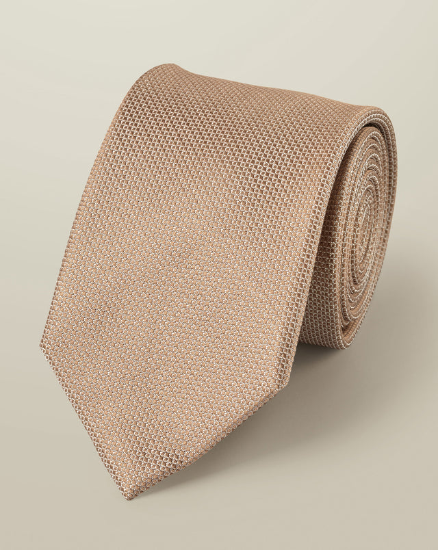Silk Textured Tie - Sand