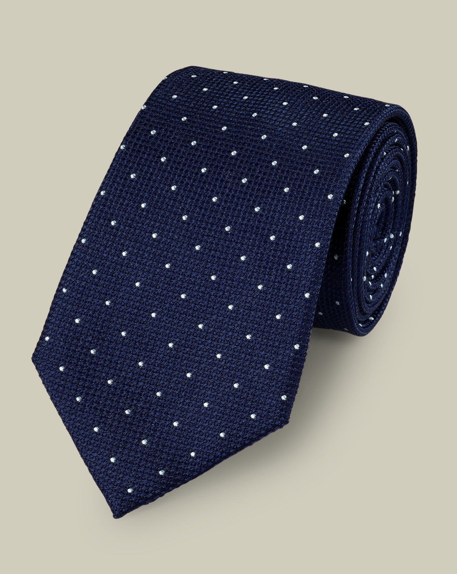 Silk Spot Tie - Petrol Blue & Light Blue