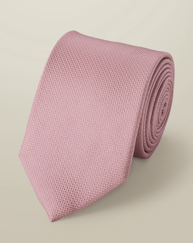Silk Textured Tie – Pink