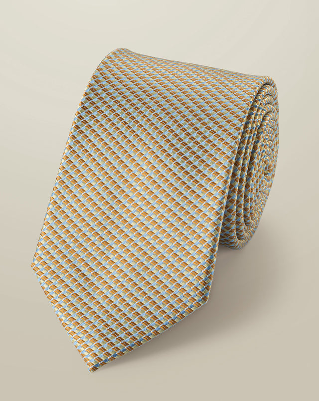 Silk Tie – Gold & Blue
