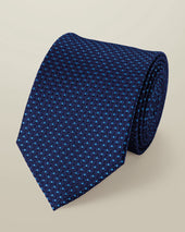 Silk Tie – Navy & Cobalt Blue