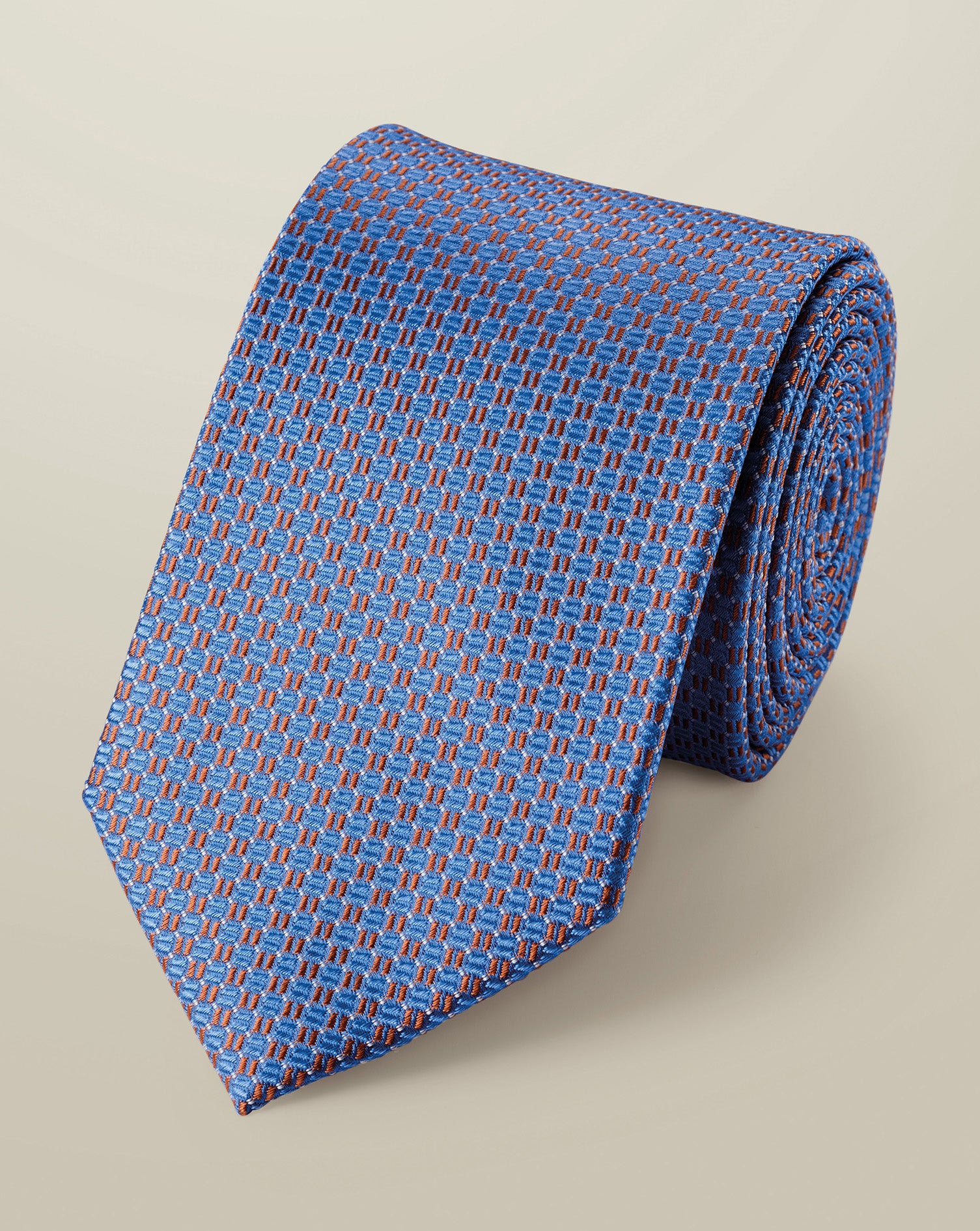 Silk Tie Cornflower Orange