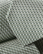 Silk Patterned Tie Light Green