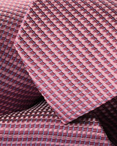 Silk Patterned Tie Pink
