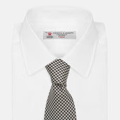 Fine Puppytooth Monochrome Silk Tie