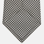 Fine Puppytooth Monochrome Silk Tie