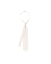 White Silk Knit Tie