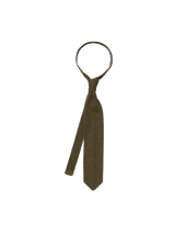 Olive Silk Knit Tie