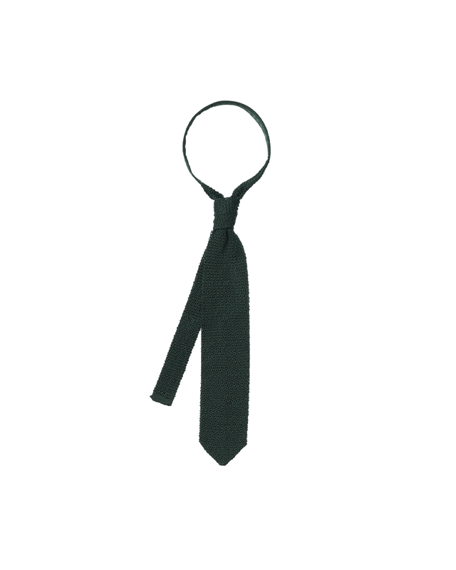 Bottle Green Silk Knit Tie