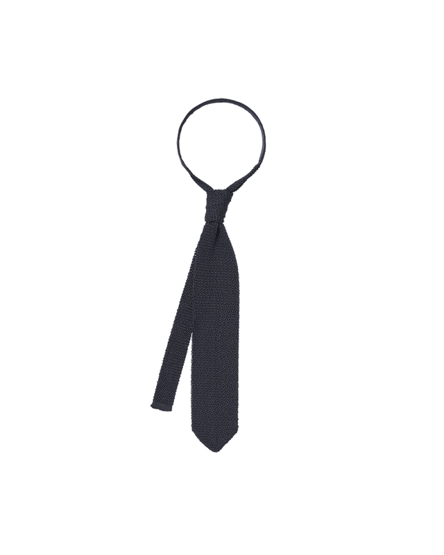 Navy Silk Knit Tie