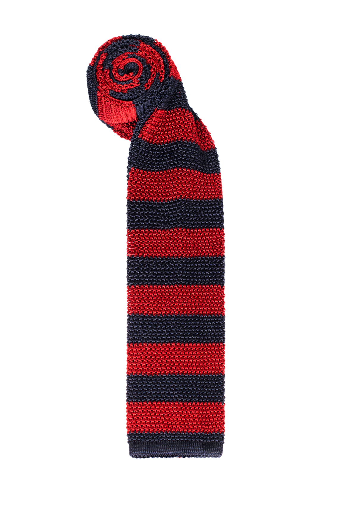 Red Blue Stripe Silk Tie