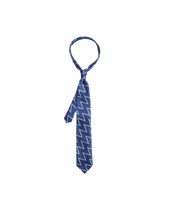 Pilot Blue Zig Zag Silk Tie