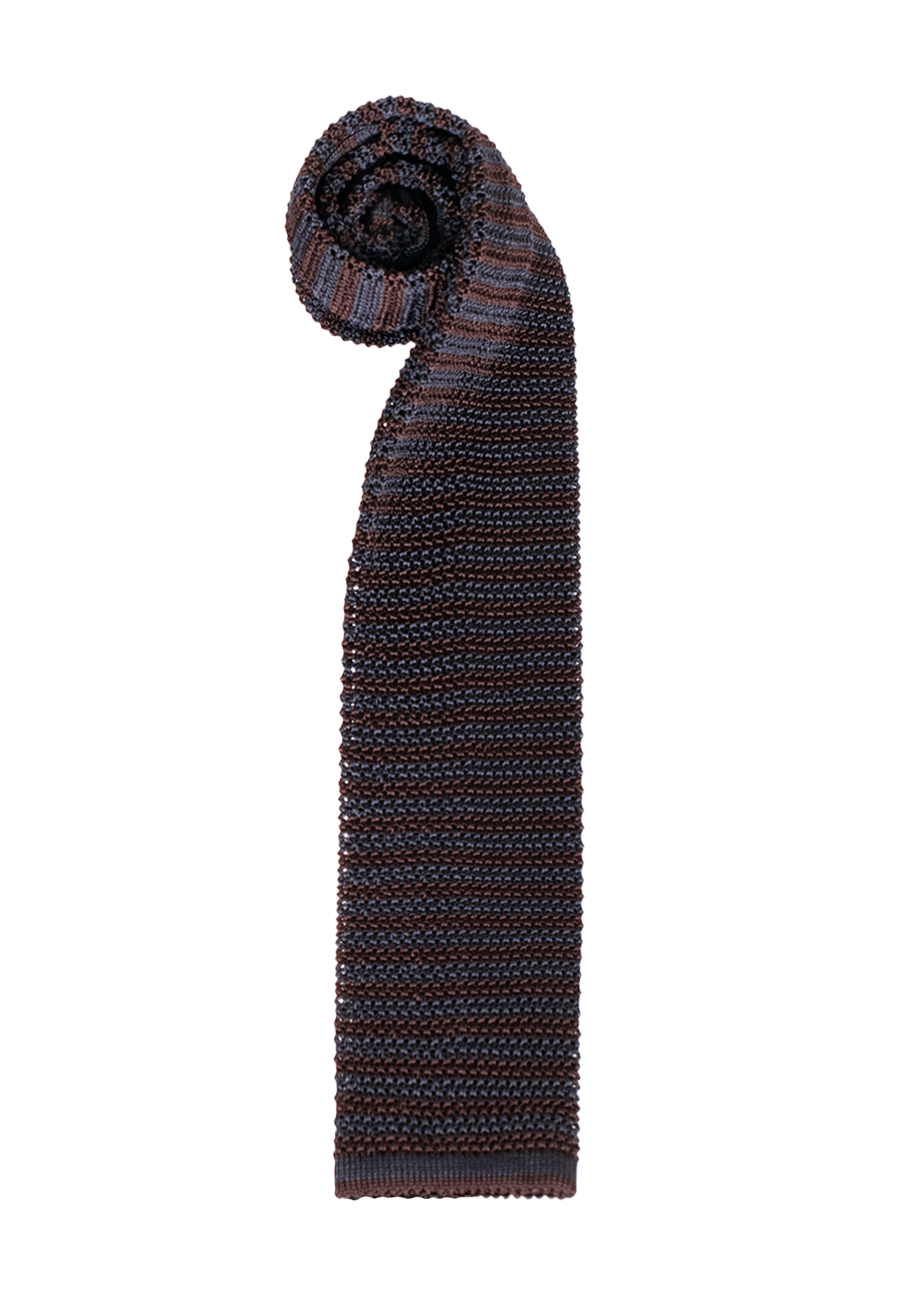 Dark Brown Navy Micro Stripe Silk Tie