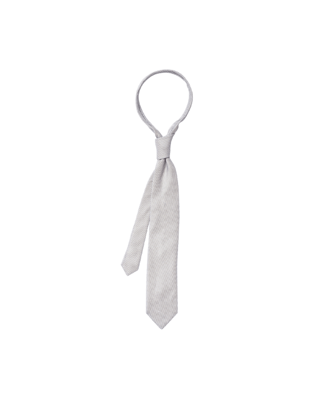 Silver Small Grenadine Tie