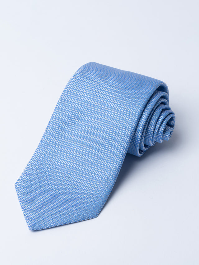 Pale blue Cundey weave tie