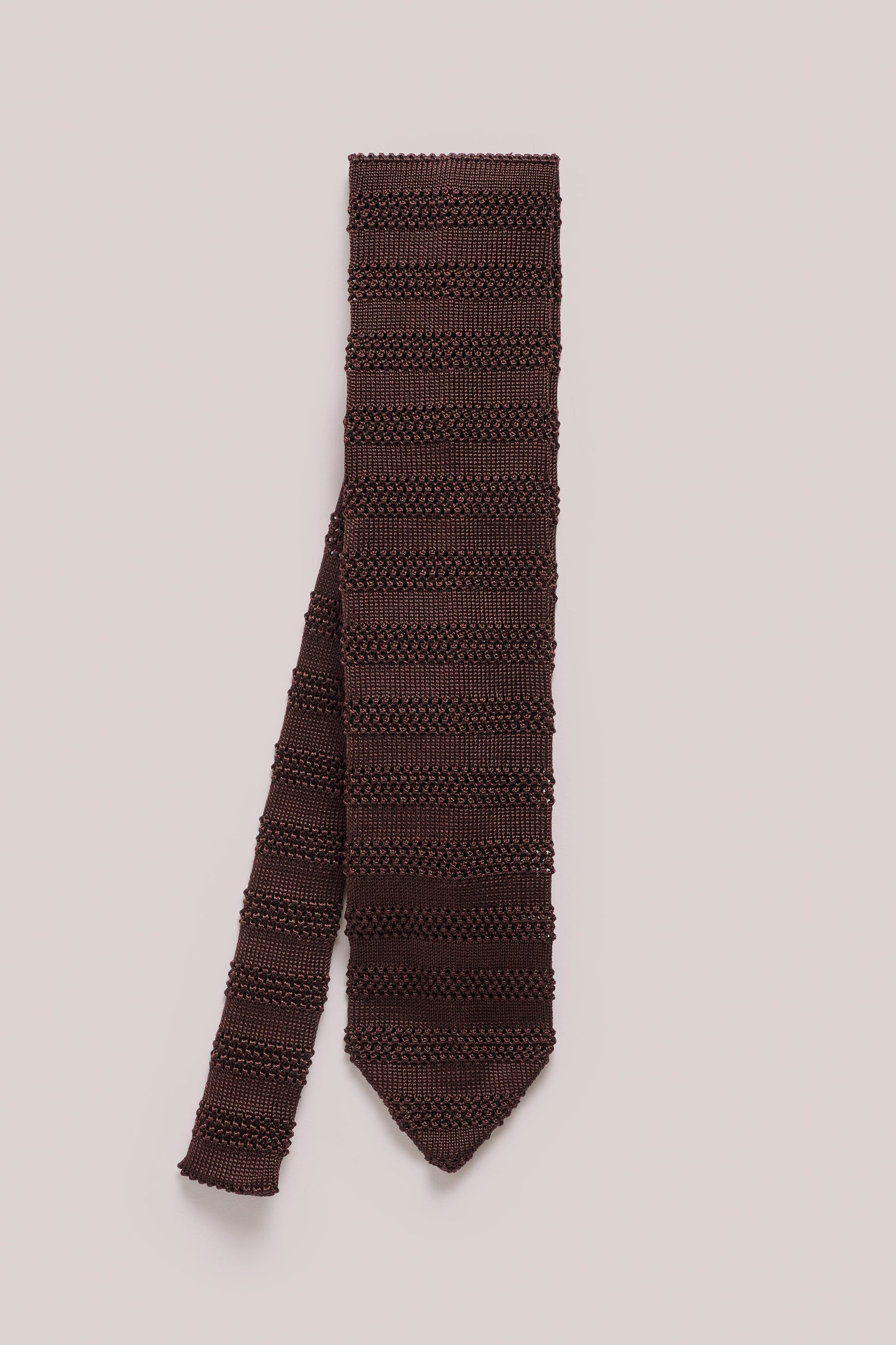 Knitted Tie Silk Self Stripe