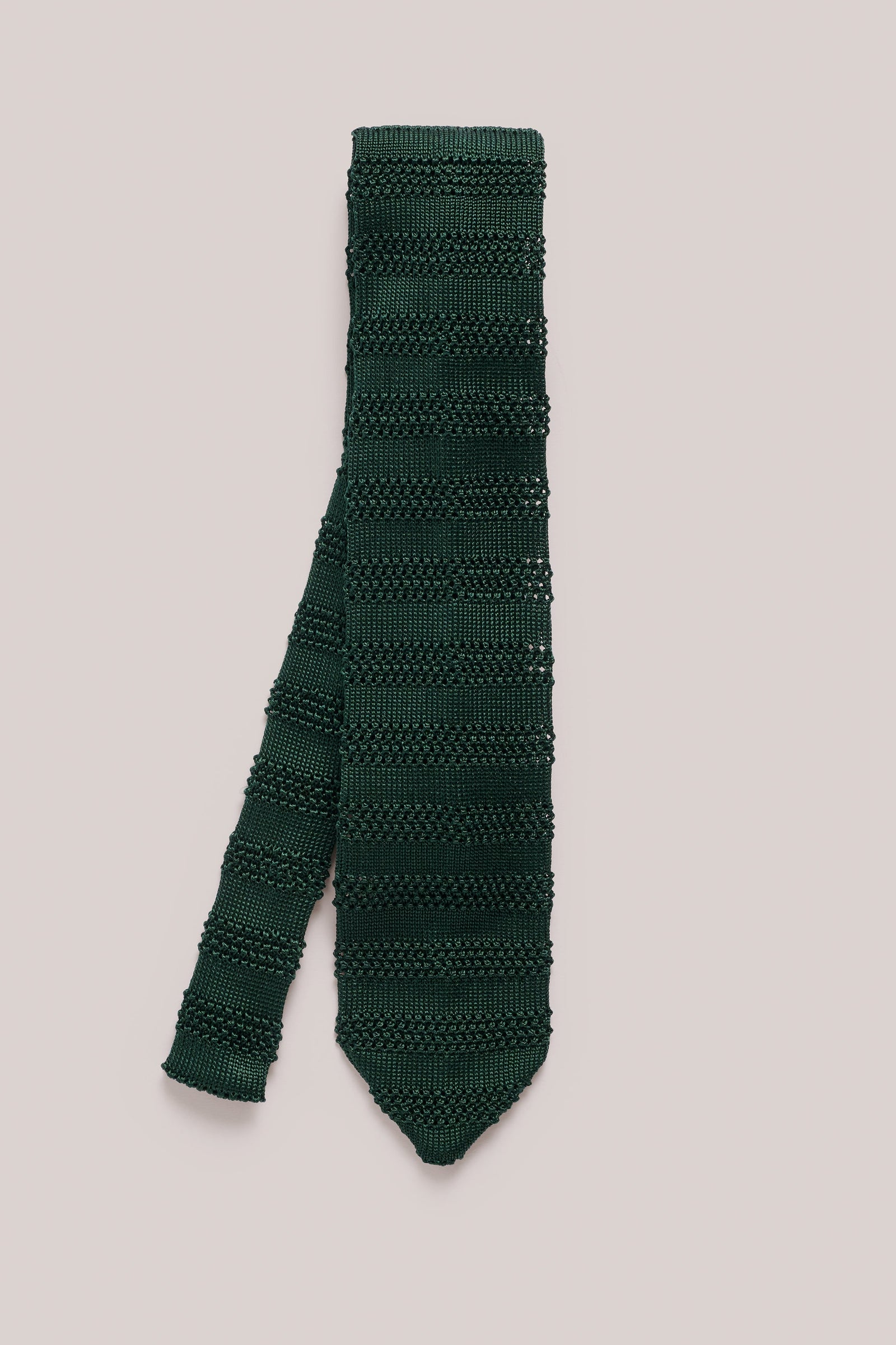 Knitted Tie Silk Self Stripe