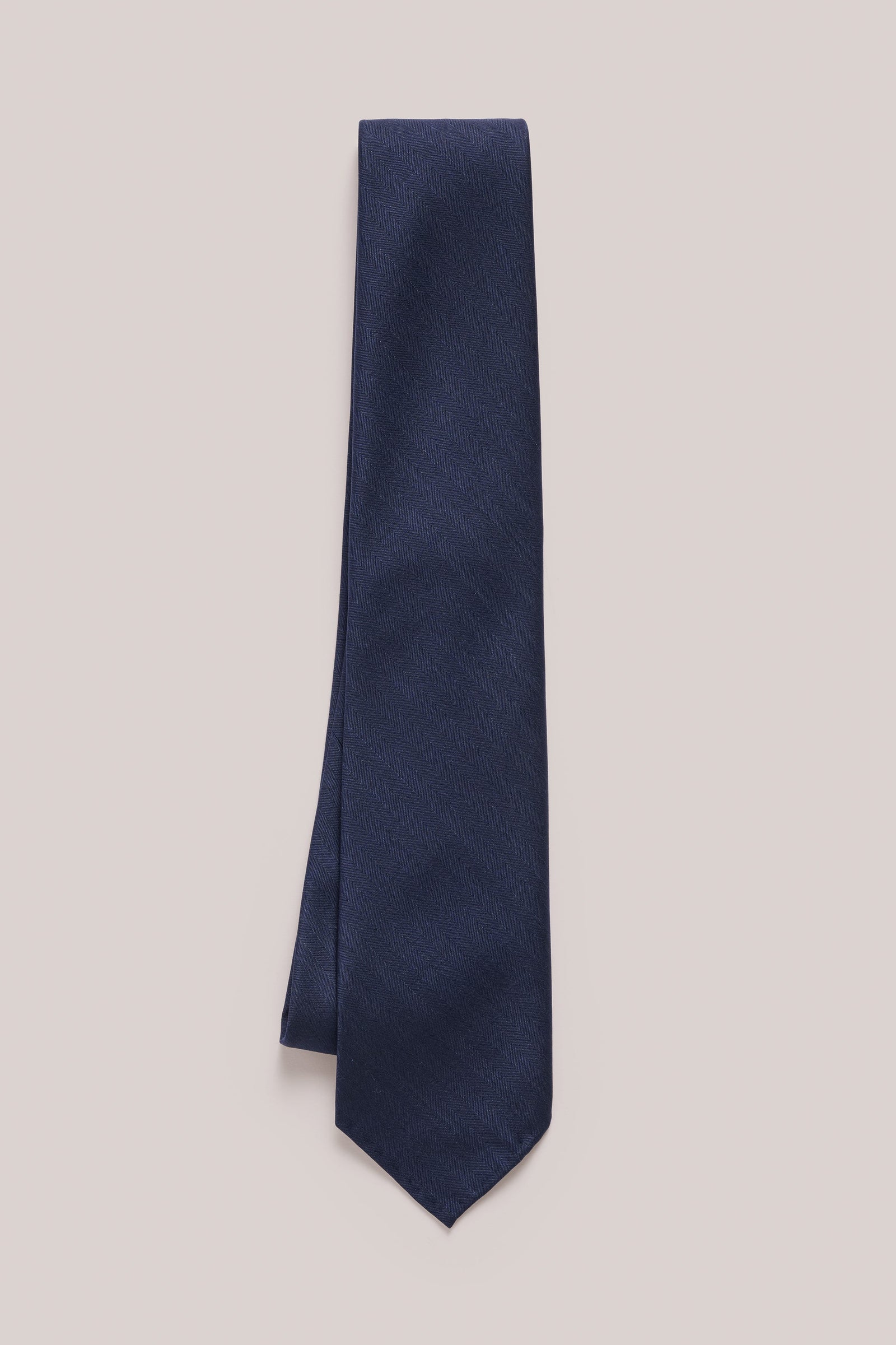 Tie Wool Silk Blue Solaro Stripe