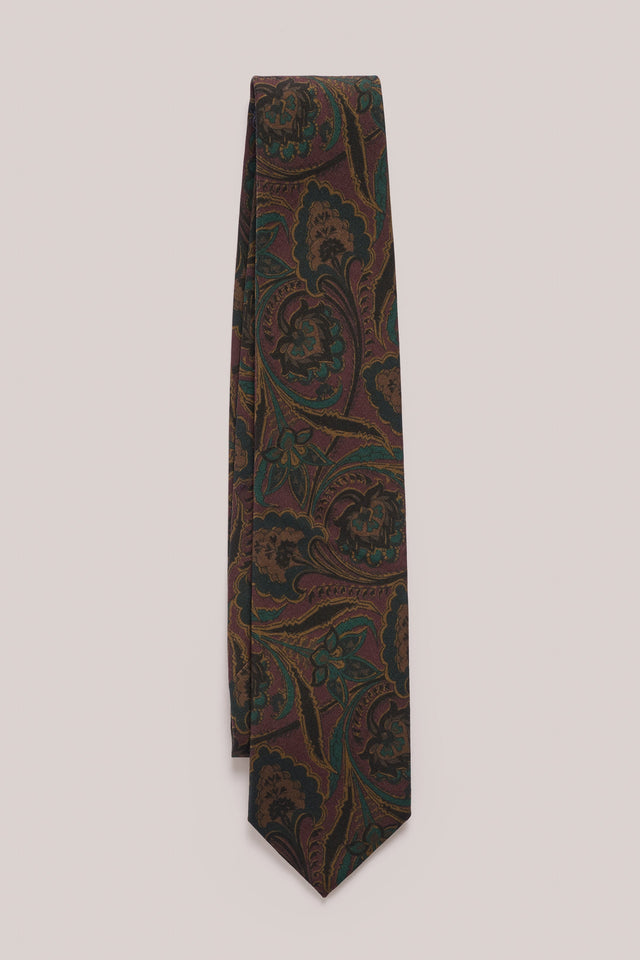 Tie - Wool/ Silk - Paisley Print