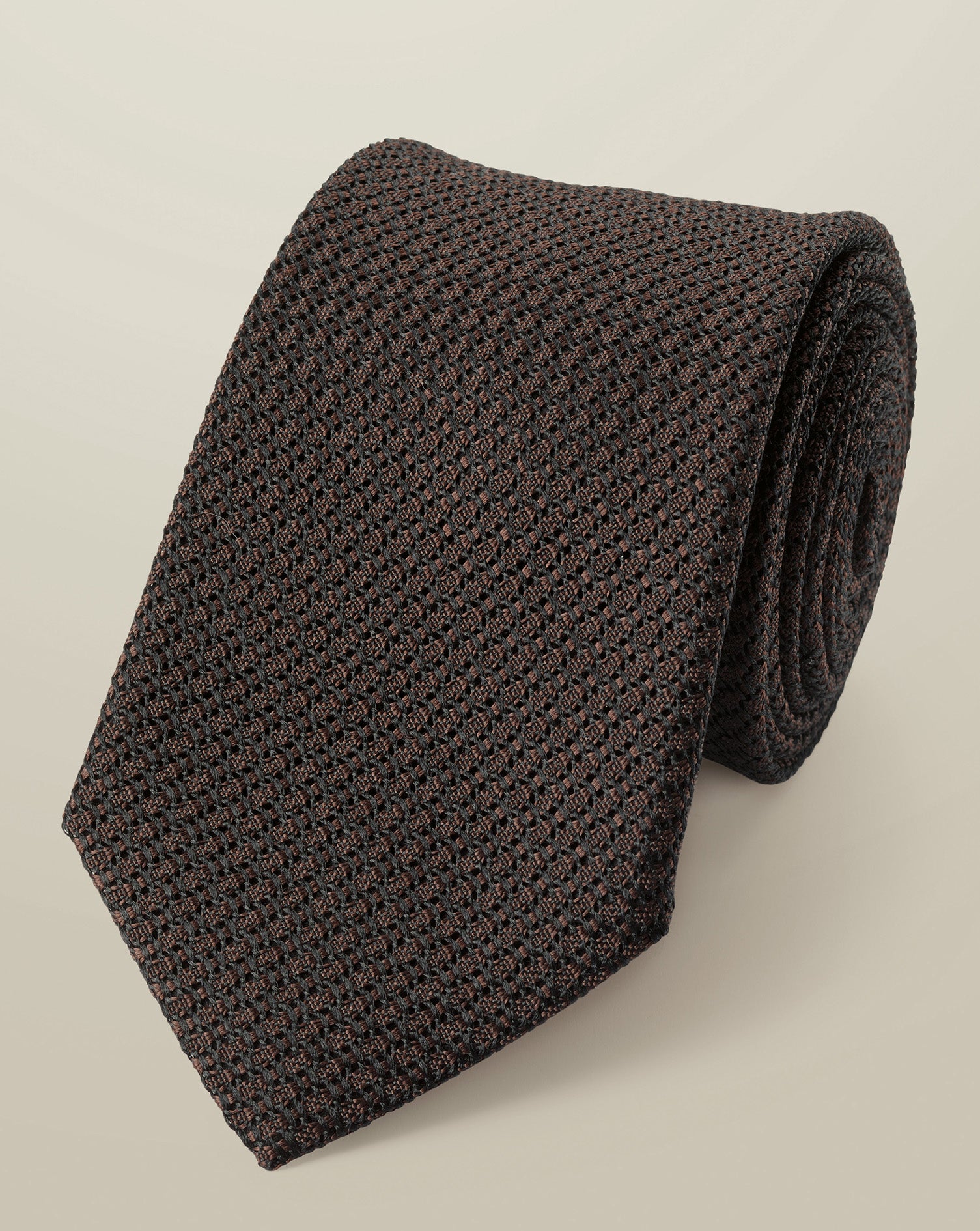 Silk Grenadine Italian Tie – Chocolate Brown