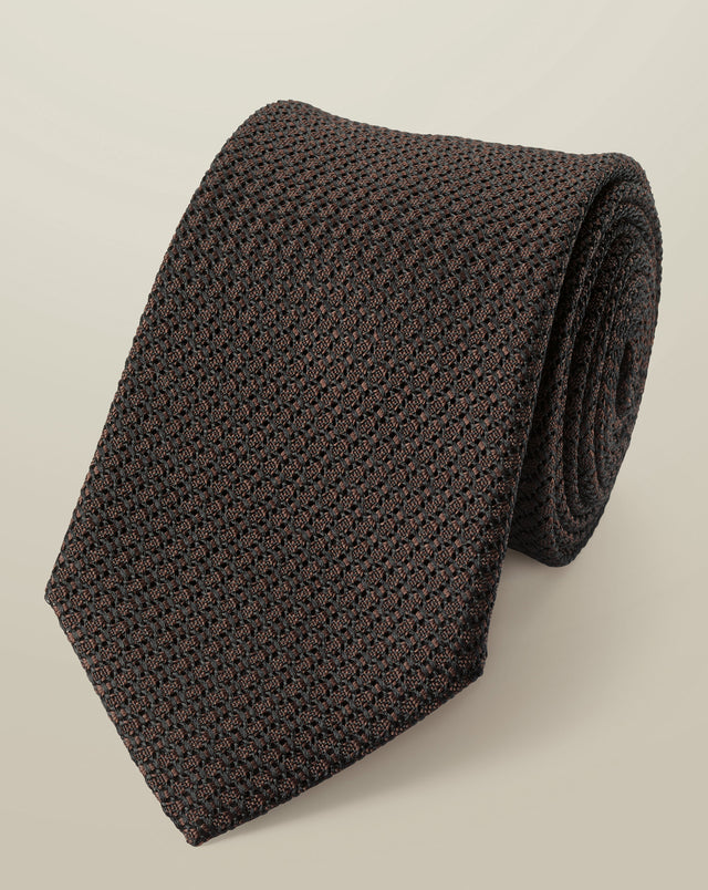 Silk Grenadine Italian Tie – Chocolate Brown