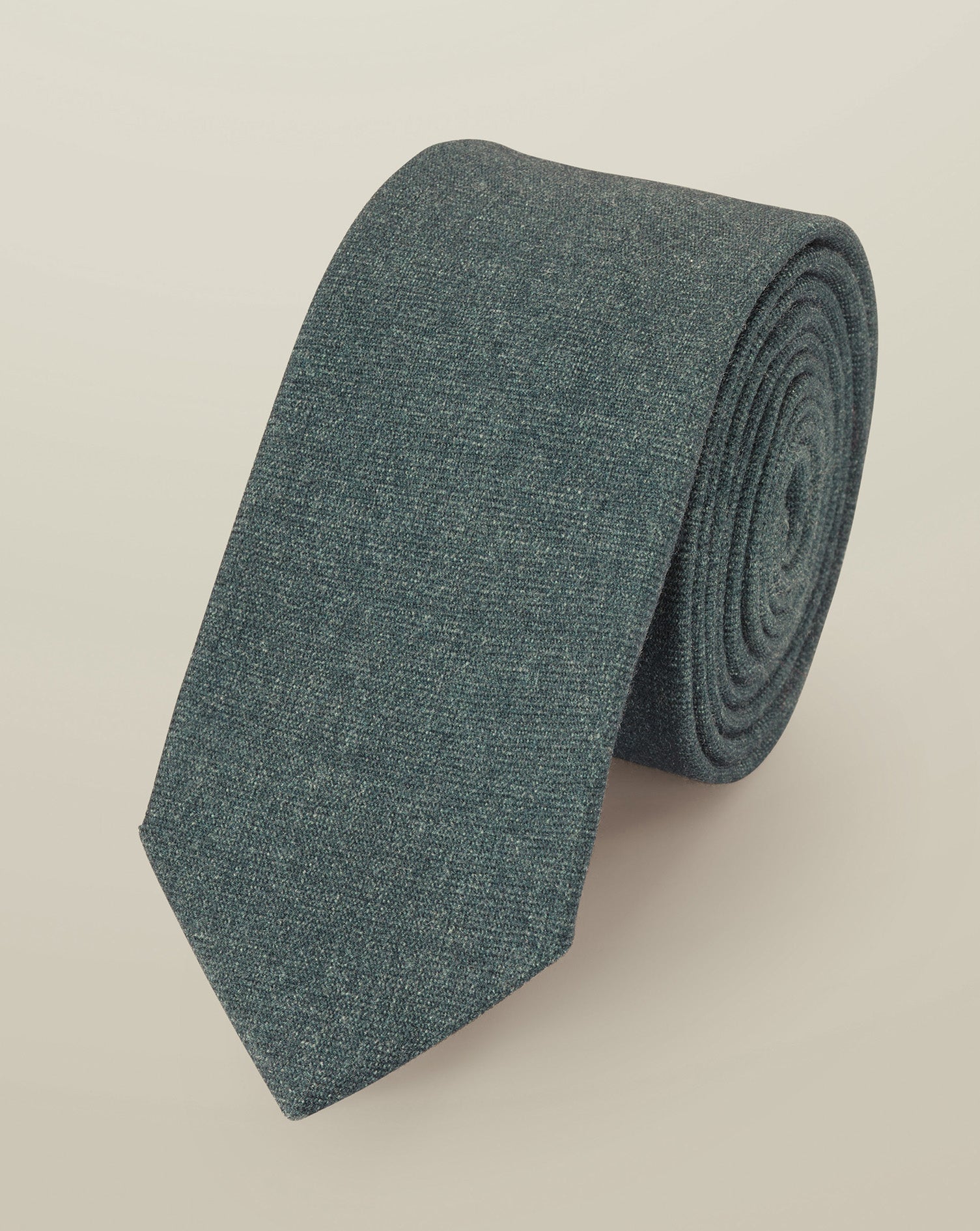 Wool Slim Tie - Airforce Blue
