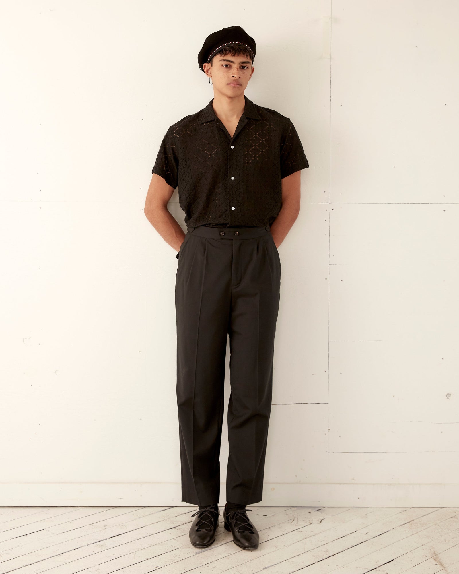 Tile Lace Short Sleeve Shirt