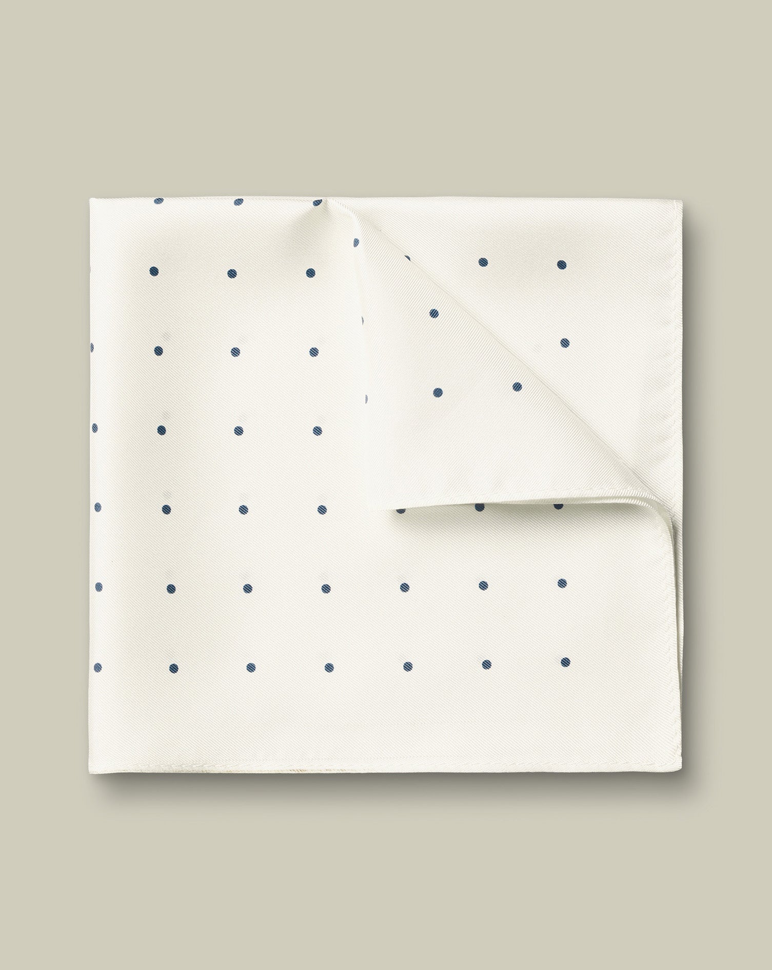 Silk Spot Pocket Square Navy