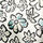 Silk Floral Print Pocket Square White