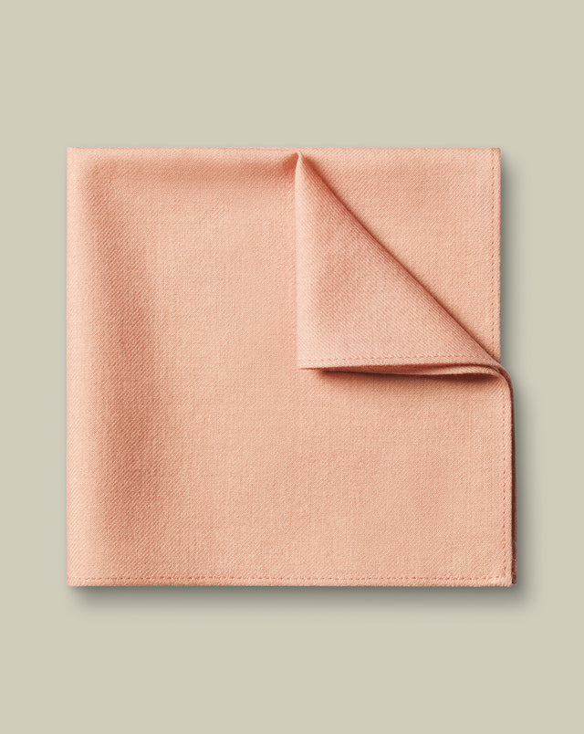 Wool Pocket Square - Light Pink