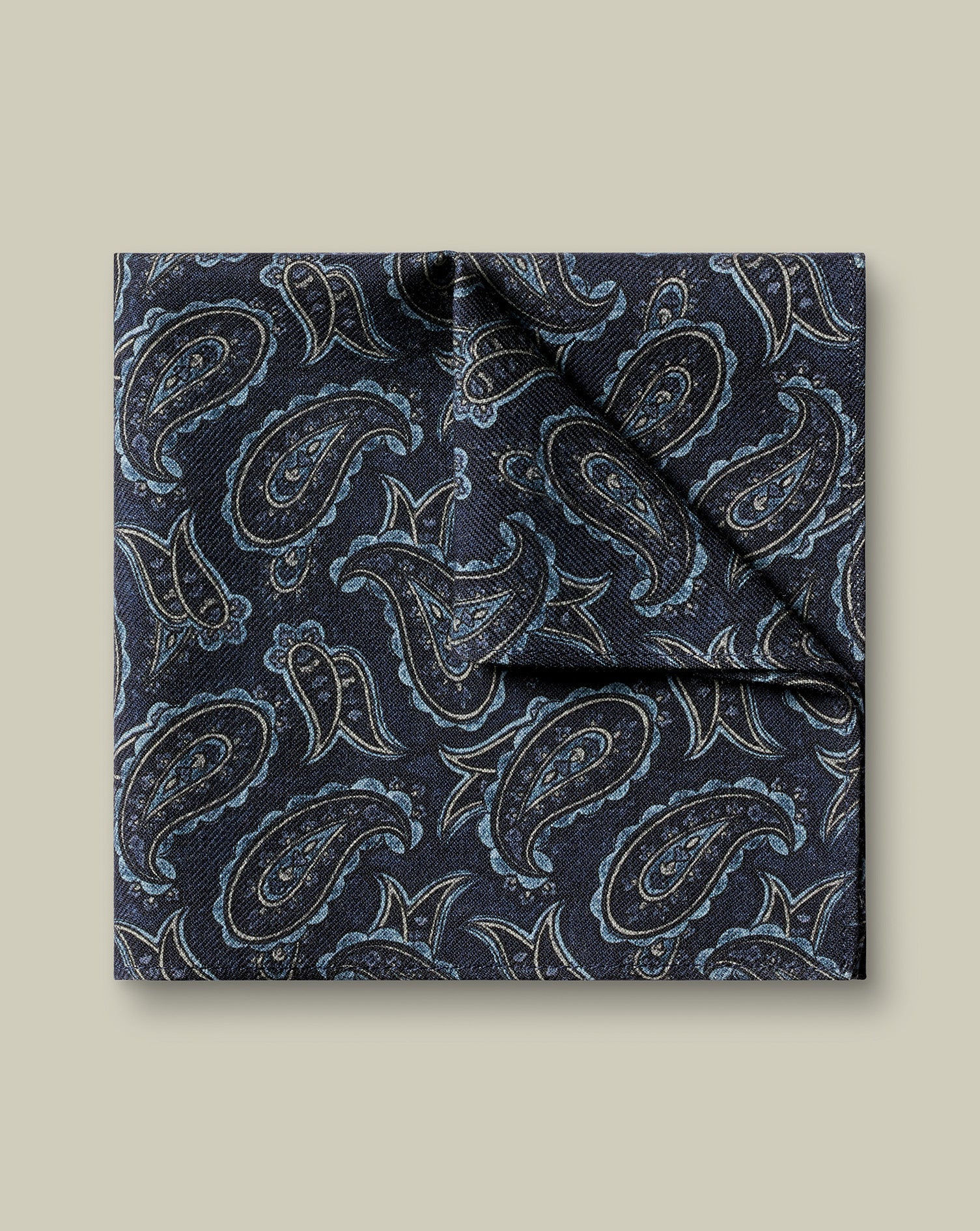 Wool Paisley Pocket Square