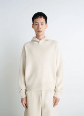HOODED SWEATER IN WOOL ALPACA