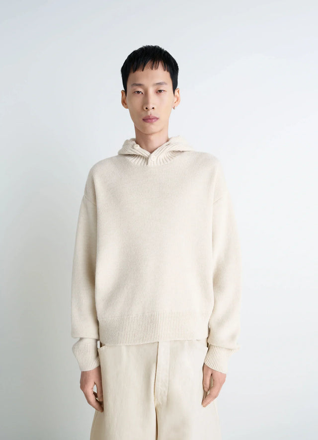 HOODED SWEATER IN WOOL ALPACA