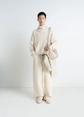 Hooded Sweater In Wool Alpaca