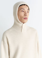 Hooded Sweater In Wool Alpaca