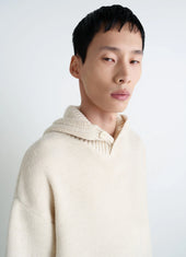 Hooded Sweater In Wool Alpaca