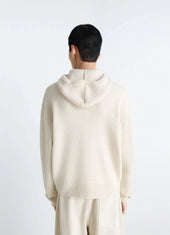 Hooded Sweater In Wool Alpaca