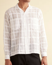 Tonal Plaid Long Sleeve Shirt