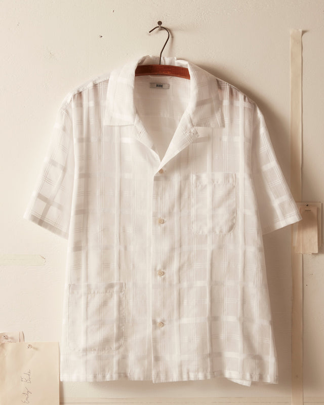 Tonal Plaid Short Sleeve Shirt