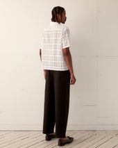 Tonal Plaid Short Sleeve Shirt