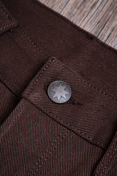 Belford Straight 15 ounce Dark Brown Denim
