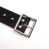 Codina Leather Serpentine Spotted Garrison Belt
