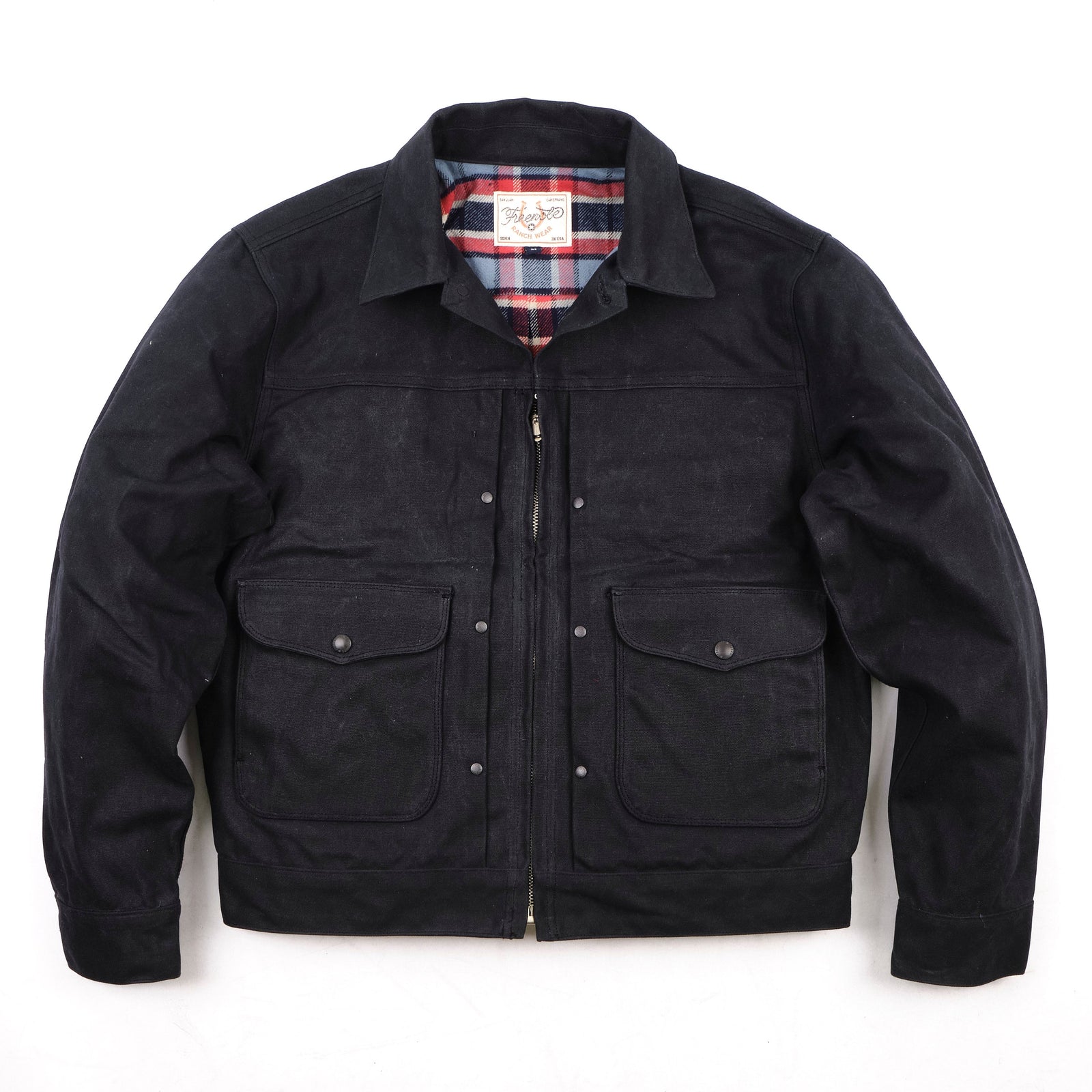 Faro Heavy Waxed Canvas Blue Plaid