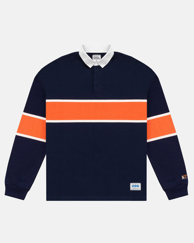Made In Usa J Press X Only Ny Orange Chest Stripe Rugby